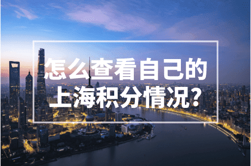 怎么查看自己的上海积分情况？两种方式直接查询！